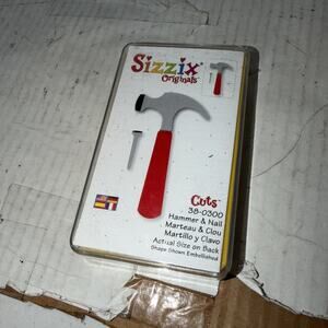 Sizzix #38-0300 Hammer & Nail 3 Inch Paper Craft Die By Ellison Sealed New